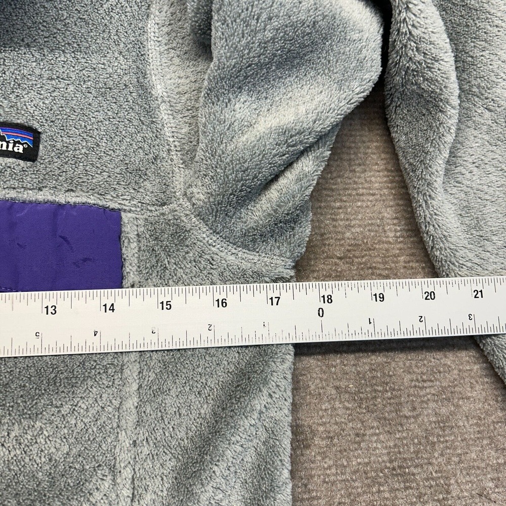 Patagonia Snap-T Fleece Pullover Women's Small Gray Purple Mock Polartec 25442 - Picture 7 of 11